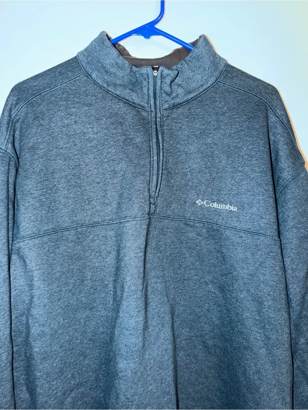 Columbia Men’s XXL Gray Quarter Zip Fleece Pullover Sweatshirt Outdoor